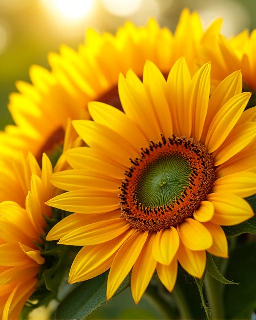 A stunning bouquet of sunflowers.